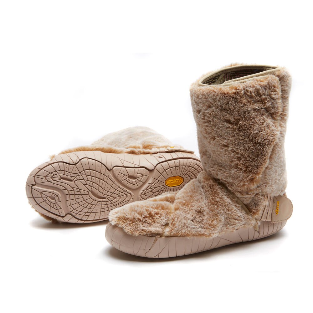 Vibram Furoshiki Dame Støvler Beige - Lapland Mid - 0782GWOMK